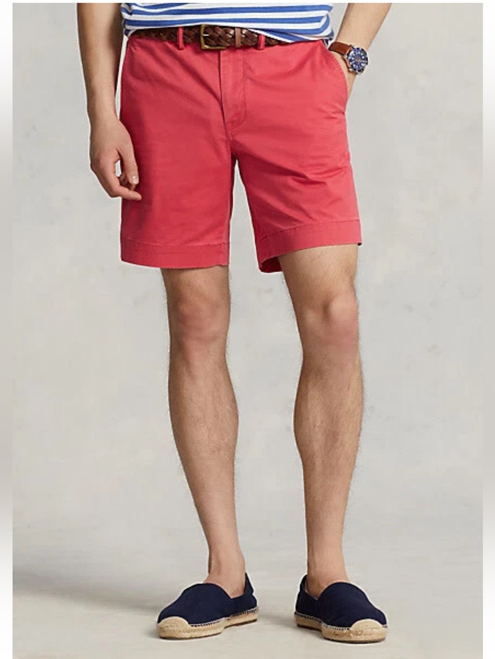 NWT Polo Ralph Lauren Stretch Classic Fit 9 Inch Bedford Shorts Red Sz 29W